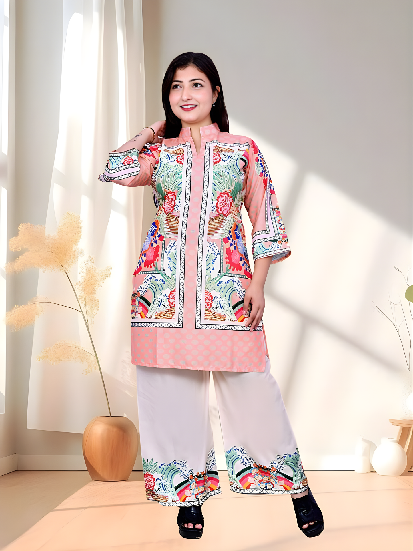 Trendy Printed Kurta Pant Co-ord Set
