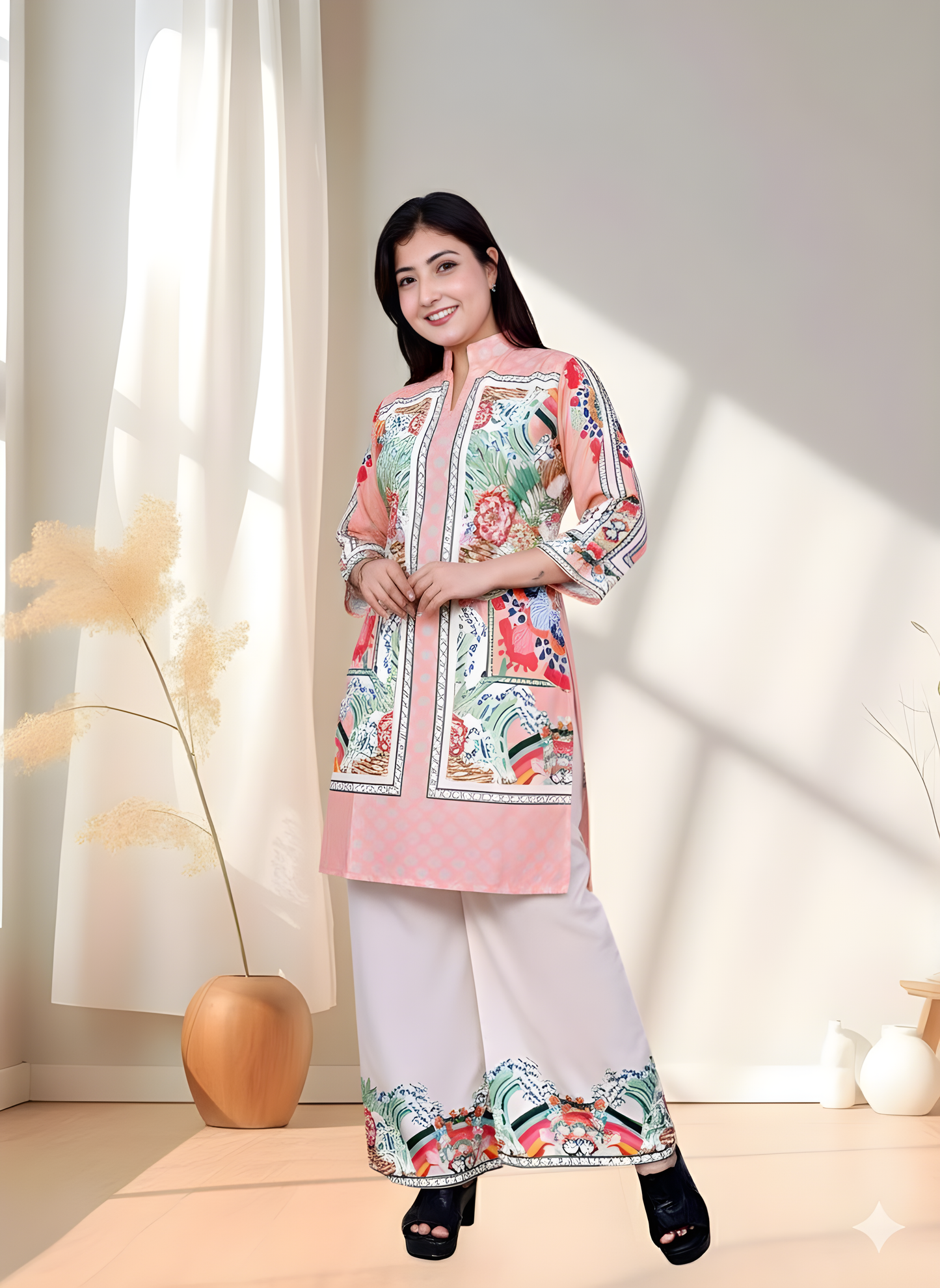 Trendy Printed Kurta Pant Co-ord Set