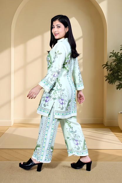 Trendy Printed Kurta Pant Co-ord Set