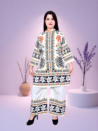 Floral Fusion Rayon Co-ord Set for Women