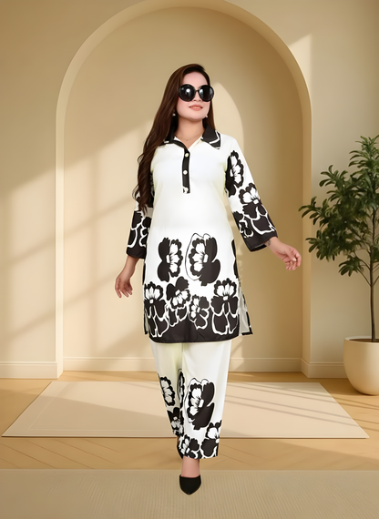 Trendy Printed Kurta Pant Co-ord Set