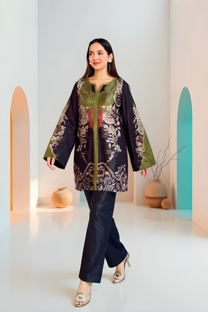Modern Floral Kurti with Pant Set | Women’s Co-ords
