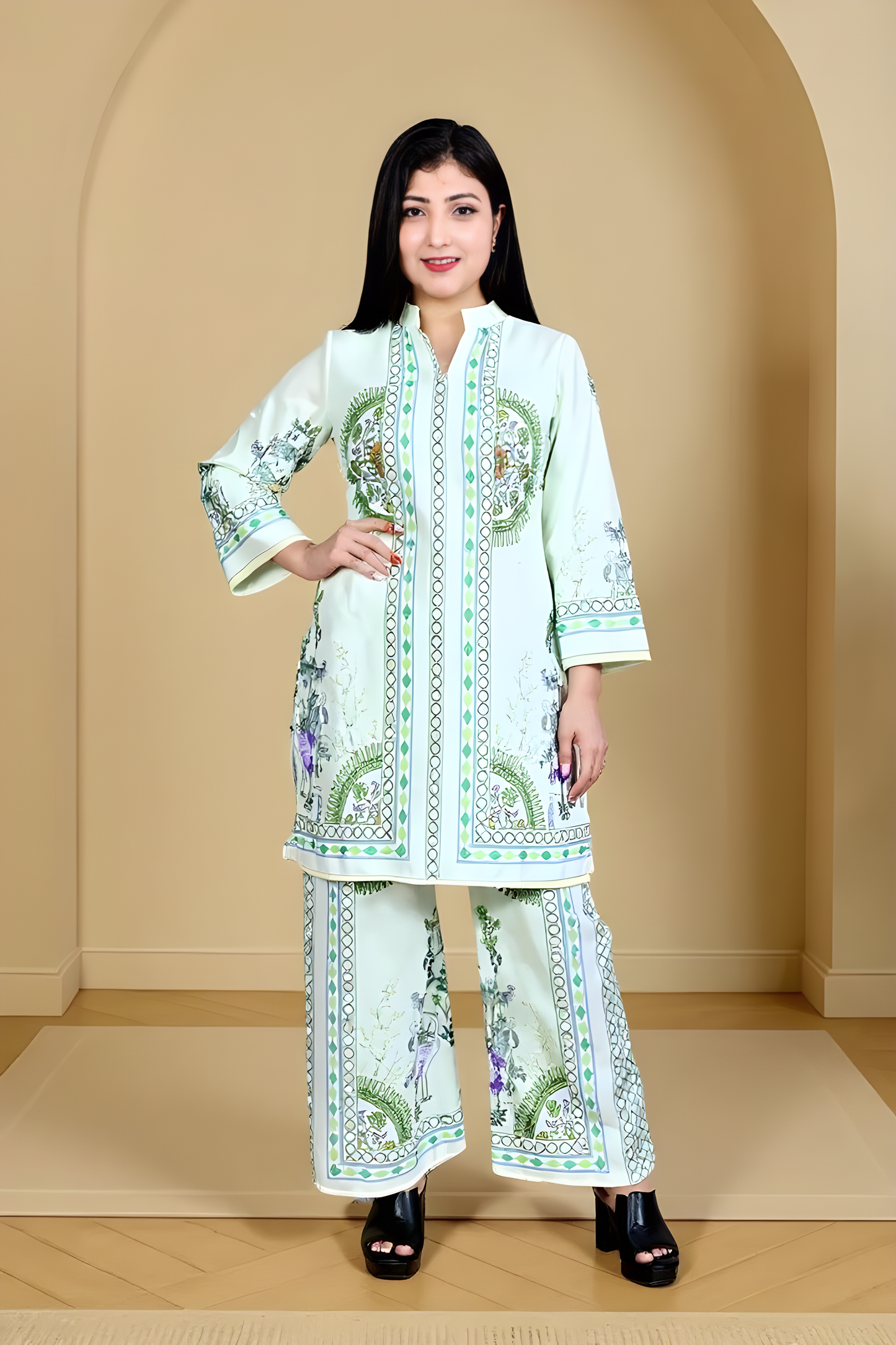 Trendy Printed Kurta Pant Co-ord Set