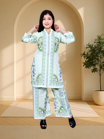 Modern Floral Kurti with Pant Set | Women’s Co-ords