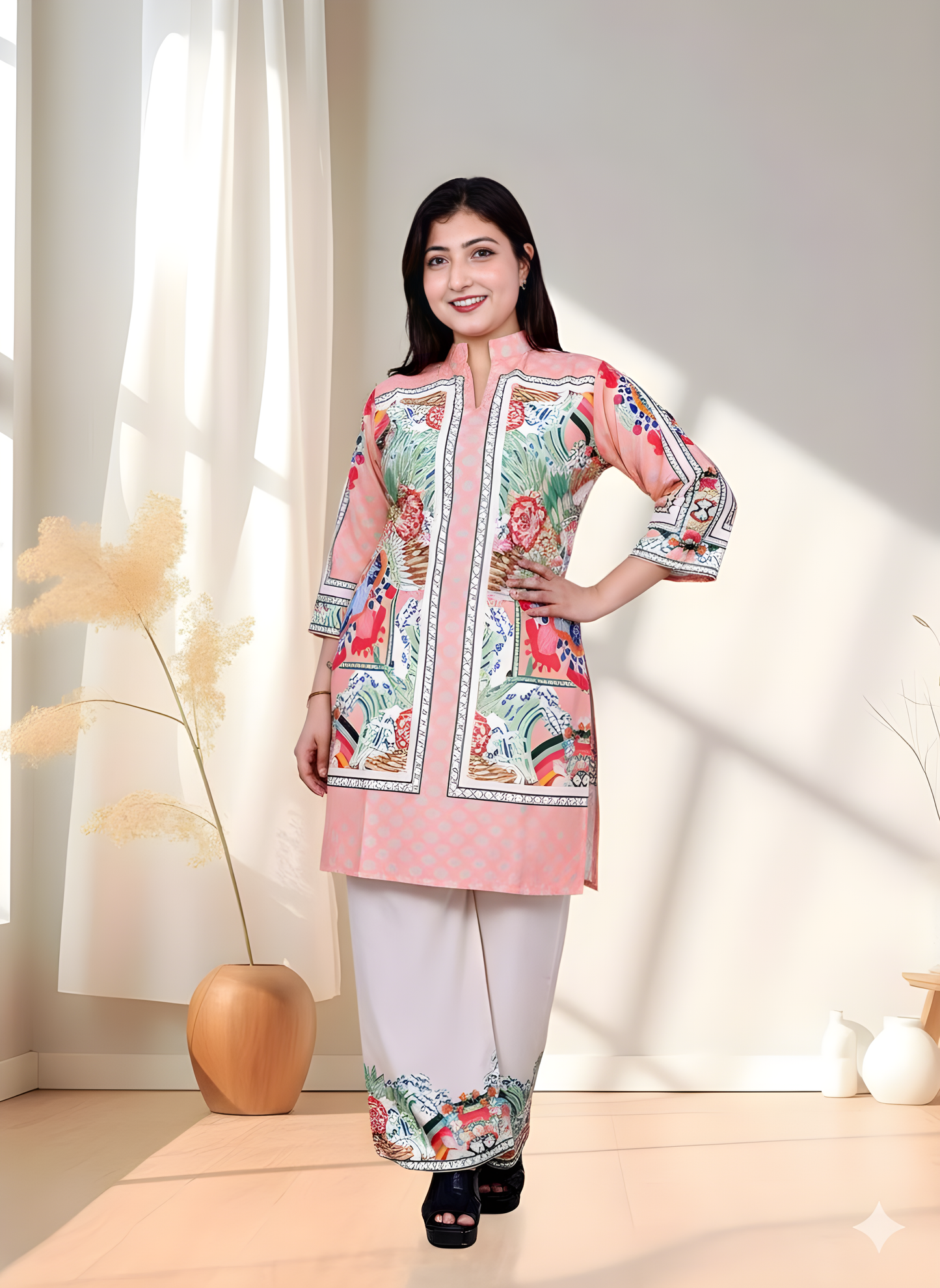 Trendy Printed Kurta Pant Co-ord Set