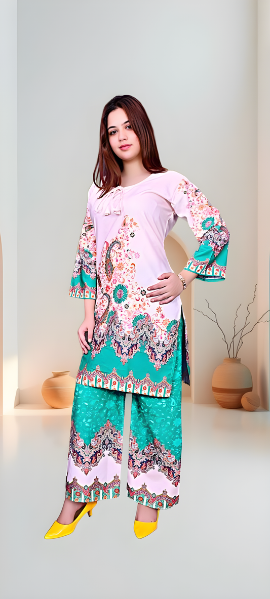 Trendy Printed Kurta Pant Co-ord Set