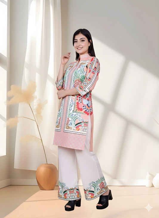 Trendy Printed Kurta Pant Co-ord Set
