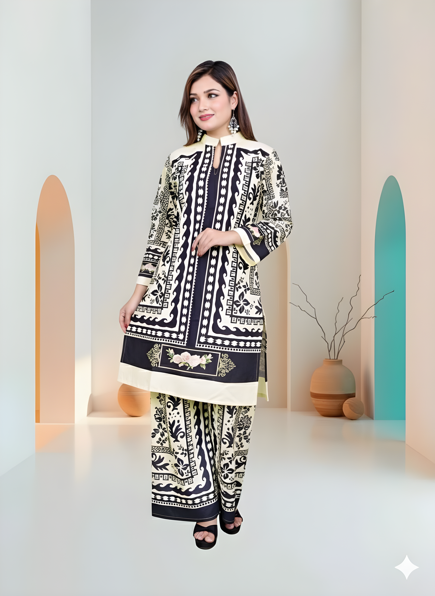 Trendy Printed Kurta Pant Co-ord Set
