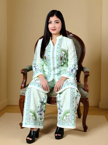 Modern Floral Kurti with Pant Set | Women’s Co-ords