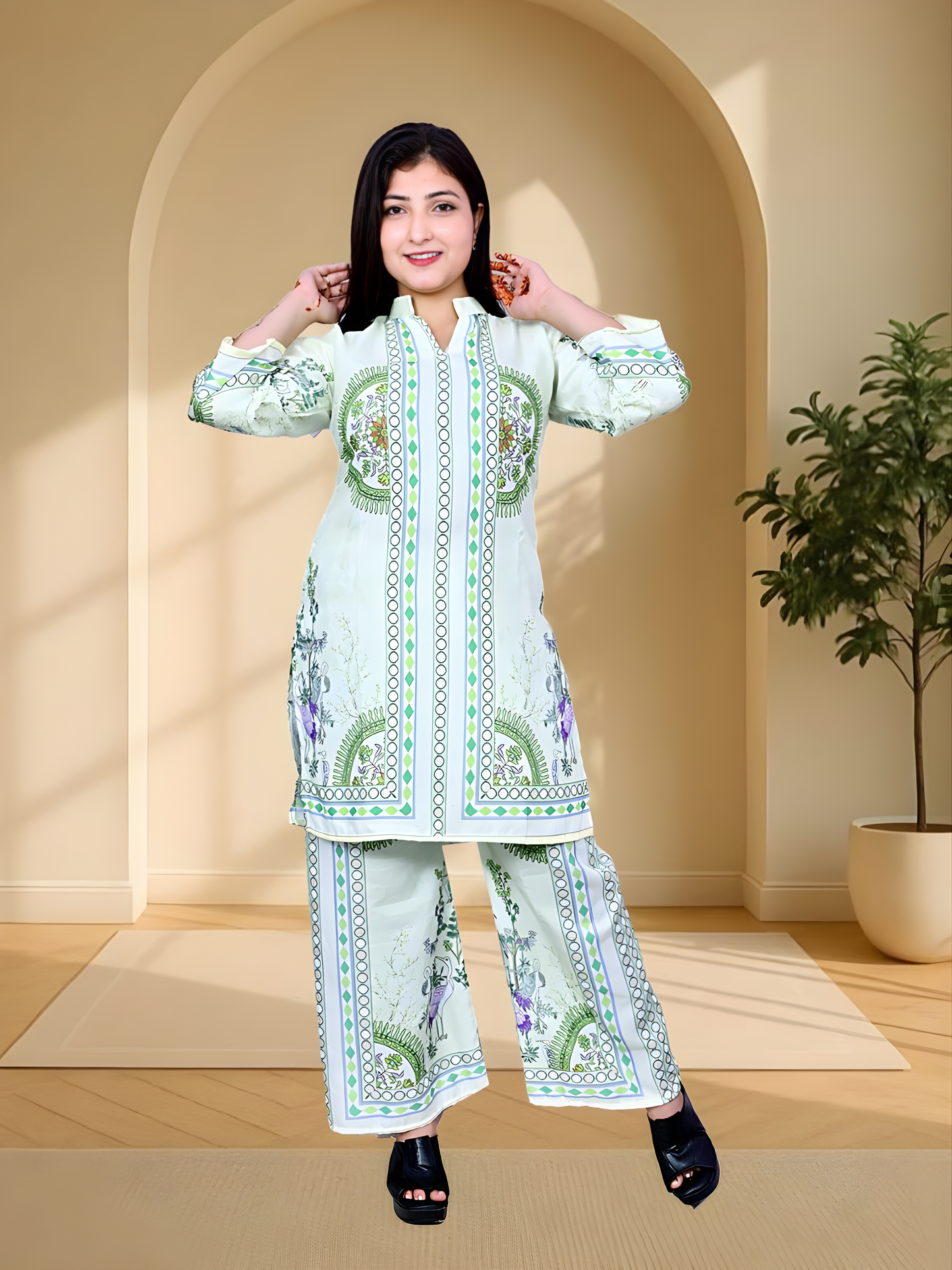 Trendy Printed Kurta Pant Co-ord Set
