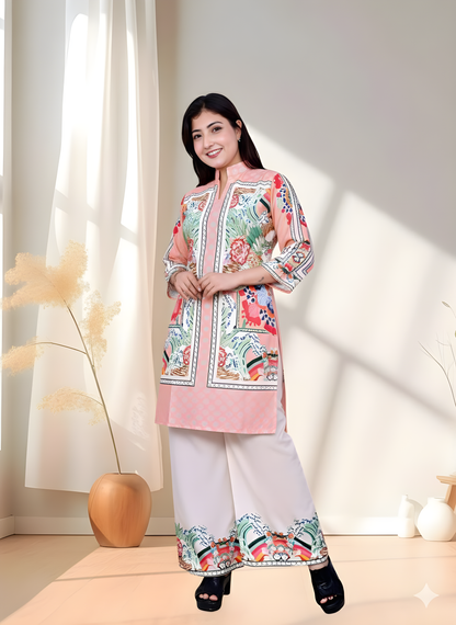 Trendy Printed Kurta Pant Co-ord Set